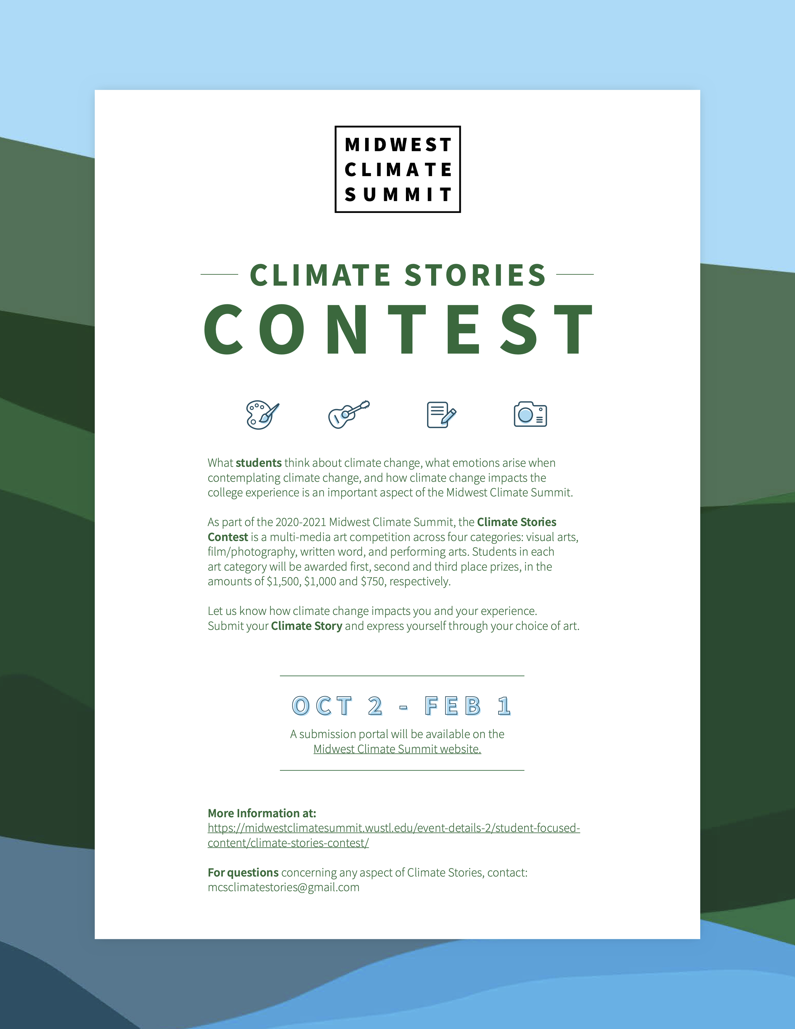 Climate Stories Art Contest Flier