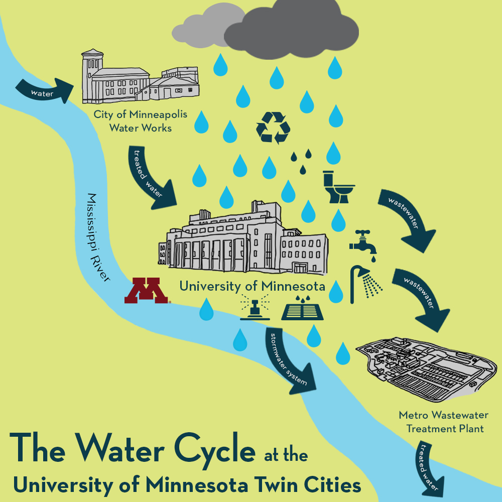 The Water Cycle at the University of Minnesota- Click to enlarge image